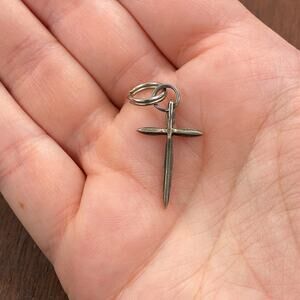 Vintage Sunwest 925 Sterling Cross Religious Minimalist Pendant Bracelet Charm